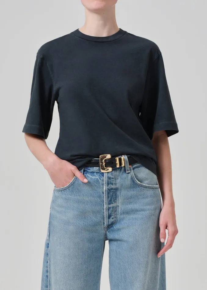 Women Tops Citizens Of Humanity Goldie Tee In Washed Black
