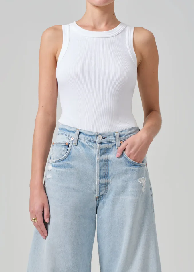 Women Tops Citizens Of Humanity Isabel Rib Tank In White