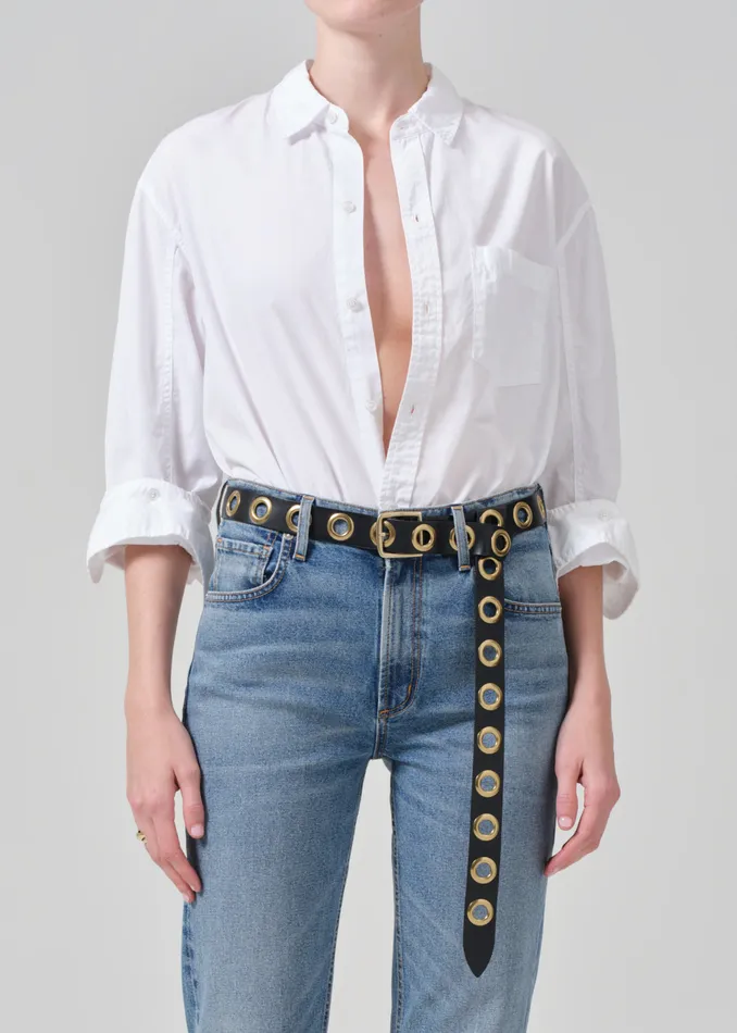 Women Tops Citizens Of Humanity Kayla Shrunken Shirt In Optic White