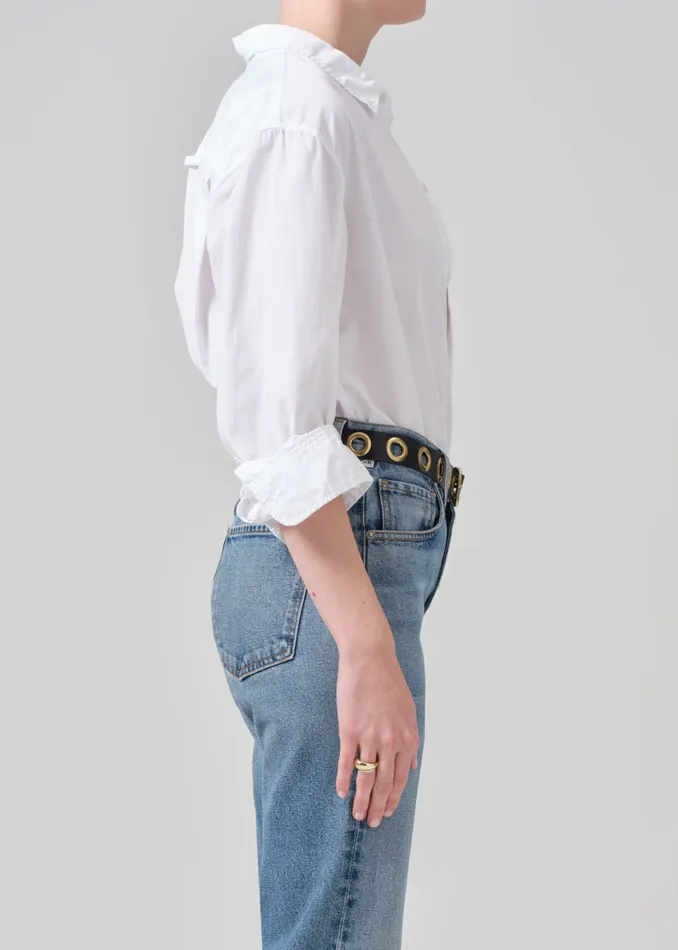 Women Tops Citizens Of Humanity Kayla Shrunken Shirt In Optic White