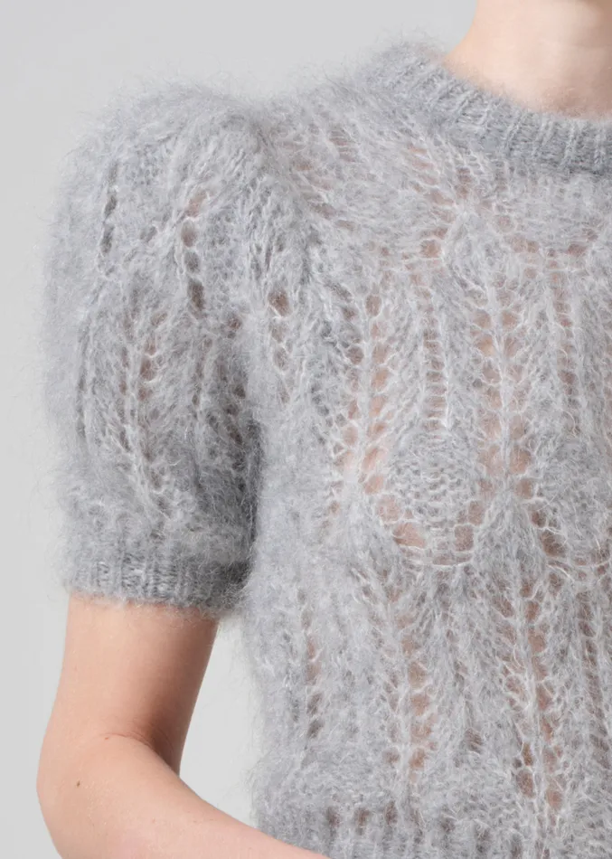 Women Tops Citizens Of Humanity Odette Puff Sleeve Sweater In Heather Grey