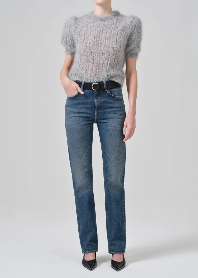 Women Tops Citizens Of Humanity Odette Puff Sleeve Sweater In Heather Grey
