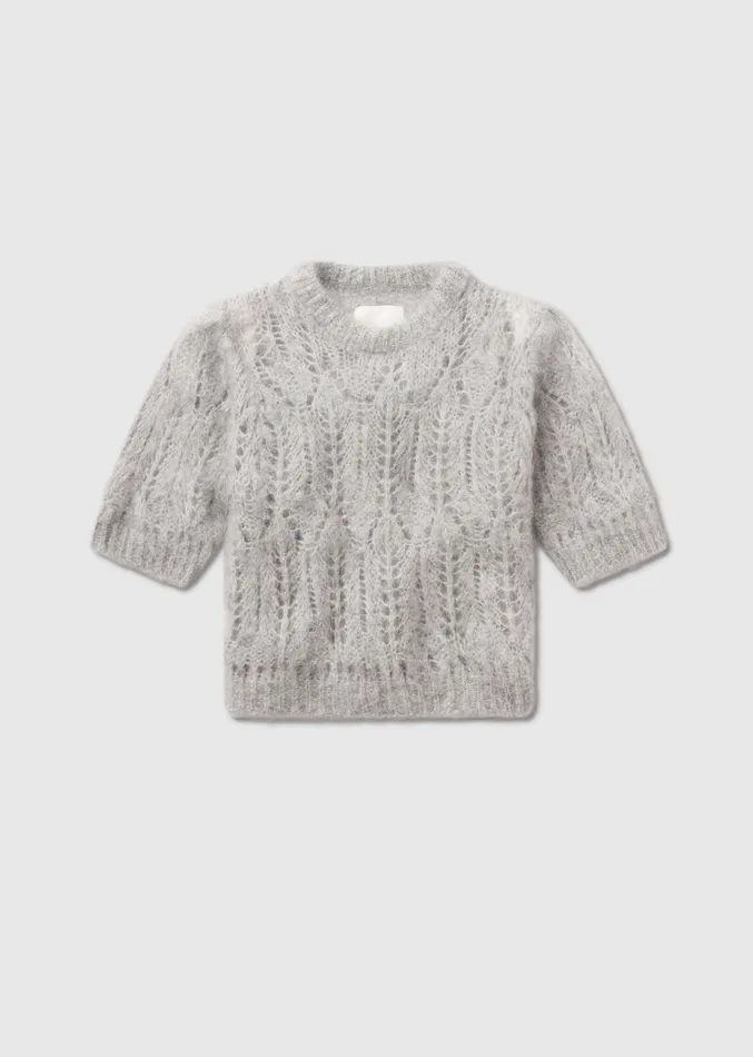 Women Tops Citizens Of Humanity Odette Puff Sleeve Sweater In Heather Grey