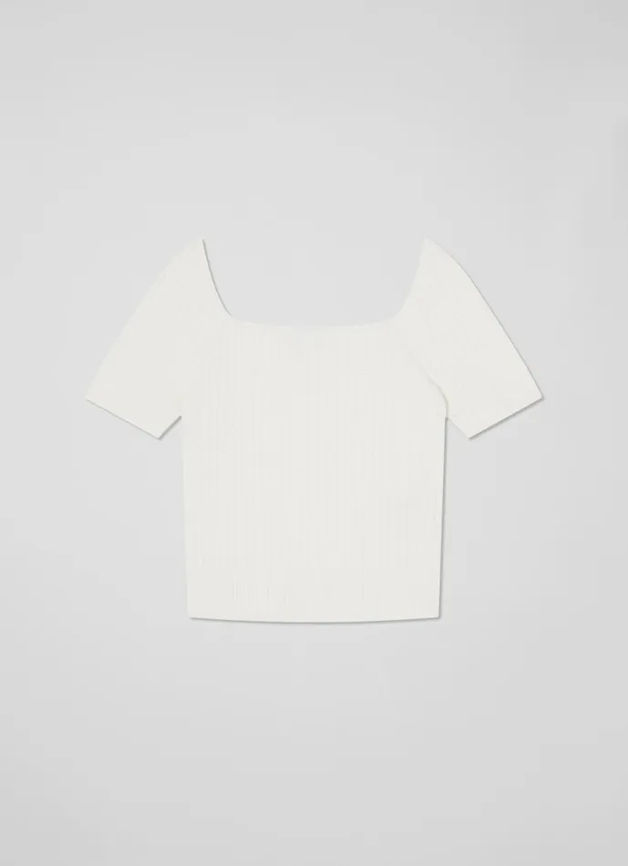 Women Tops LKBennett Maria Ivory Beaded Knitted Top Ivory Women Tops LKBennett Maria Ivory Beaded Knitted Top Ivory