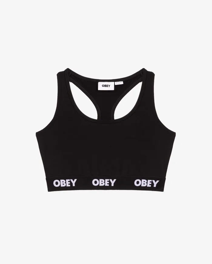 Women TOPS OBEY Clothing OBEY BRALETTE 2PACK Black