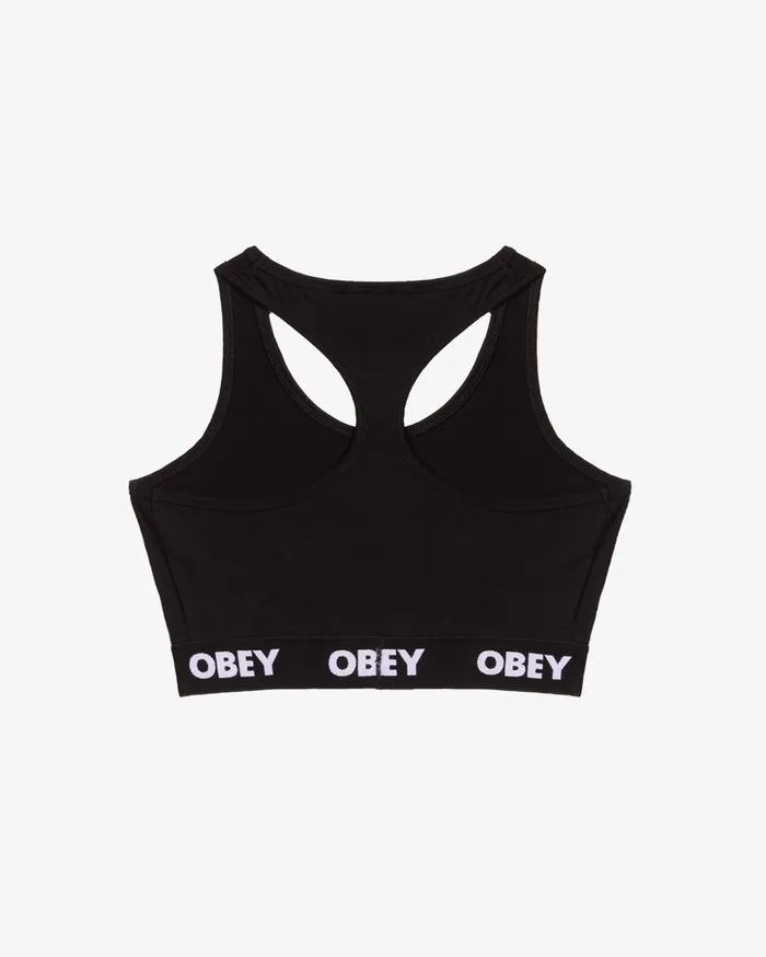 Women TOPS OBEY Clothing OBEY BRALETTE 2PACK Black