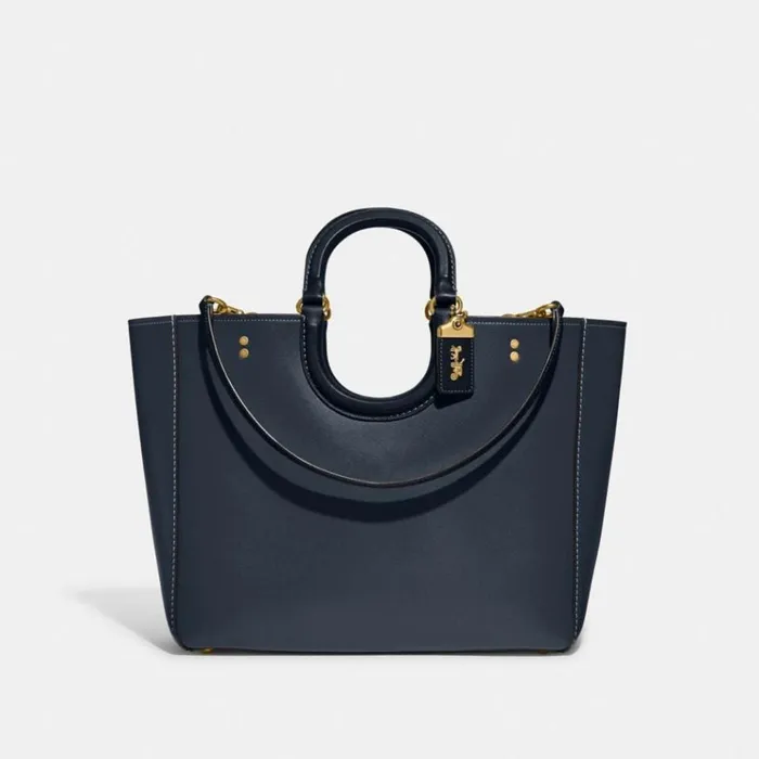 Women Totes and Carryalls Coach Rae Tote In Colorblock Brassdark Denim Multi