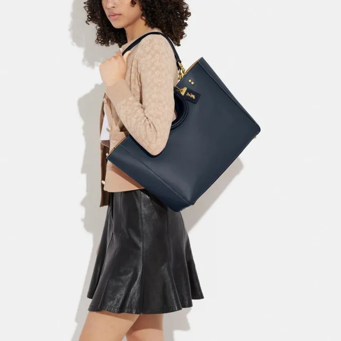 Women Totes and Carryalls Coach Rae Tote In Colorblock Brassdark Denim Multi Women Totes and Carryalls Coach Rae Tote In Colorblock Brassdark Denim Multi