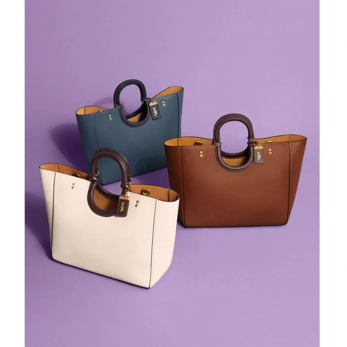 Women Totes and Carryalls Coach Rae Tote In Colorblock Brassdark Denim Multi Women Totes and Carryalls Coach Rae Tote In Colorblock Brassdark Denim Multi