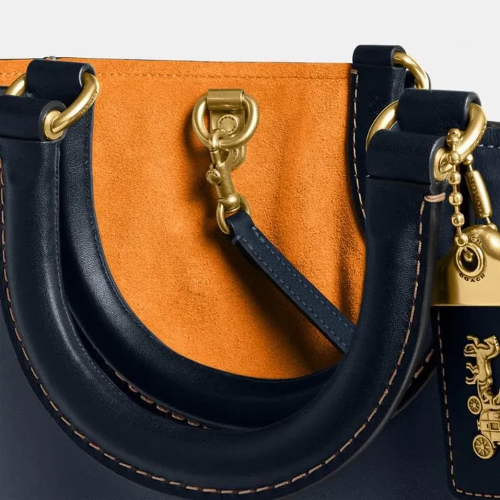 Women Totes and Carryalls Coach Rae Tote In Colorblock Brassdark Denim Multi Women Totes and Carryalls Coach Rae Tote In Colorblock Brassdark Denim Multi