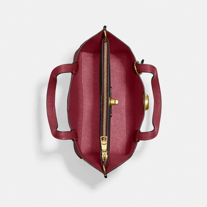 Women Totes and Carryalls Coach Willow Tote 24 In Colorblock Brasswine