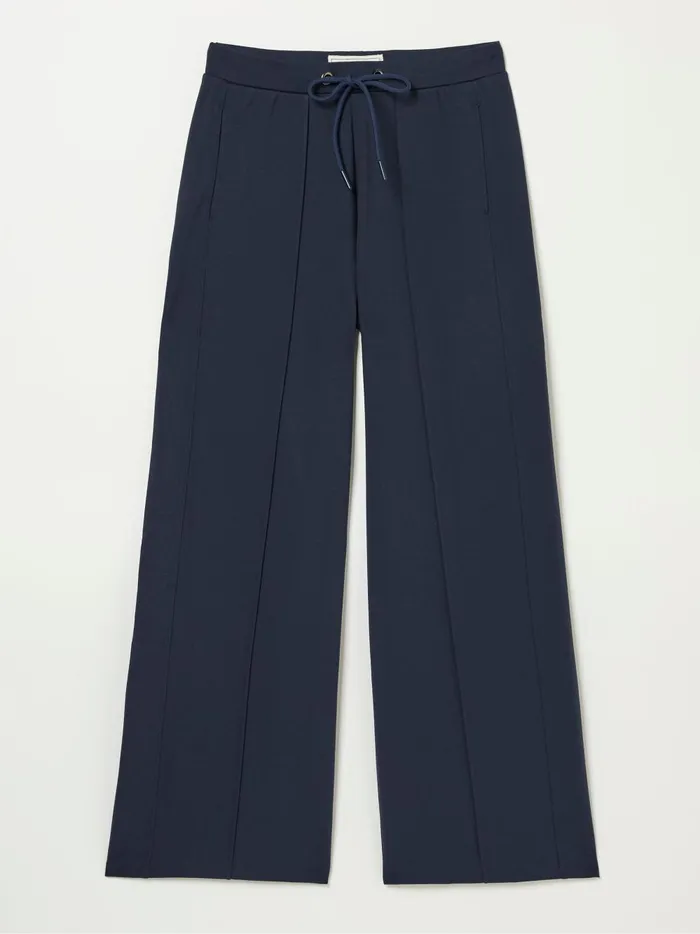 Women Trousers and Leggings Fat Face Navy Ely Wide Leg Trousers