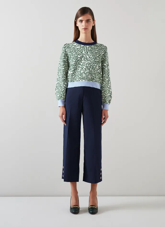 Women Trousers LKBennett Keaton Navy WideLeg Cropped Trousers Navy Women Trousers LKBennett Keaton Navy WideLeg Cropped Trousers Navy