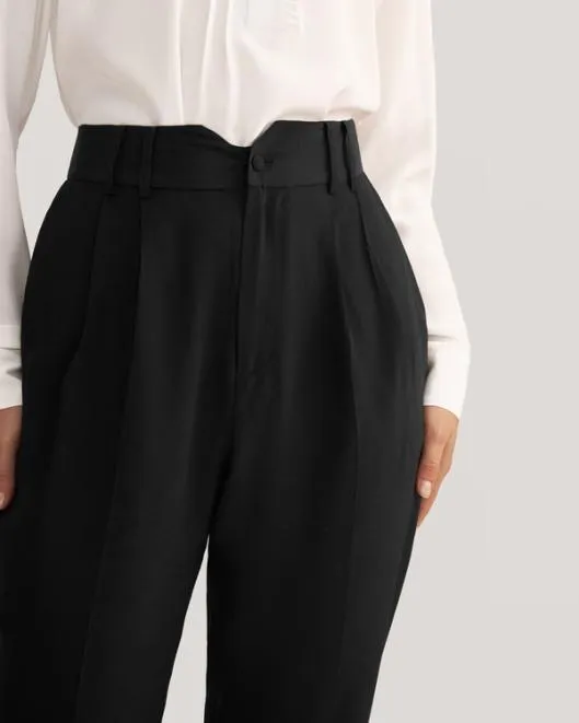 Women Tucked Tapered Silk Pants Women Lilysilk Essentials