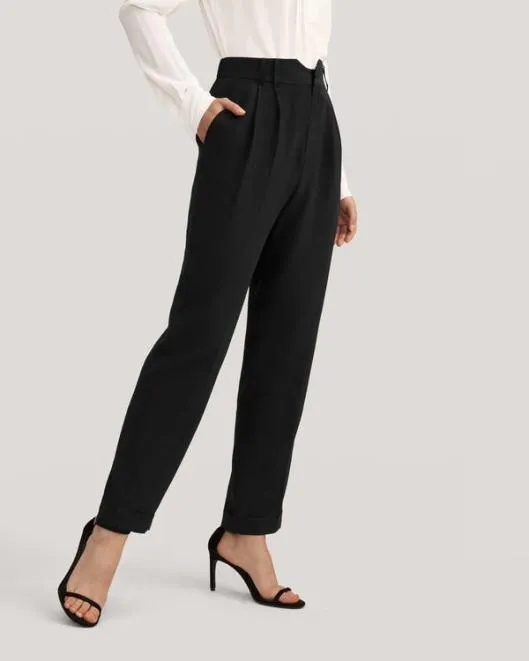 Women Tucked Tapered Silk Pants Women Lilysilk Essentials