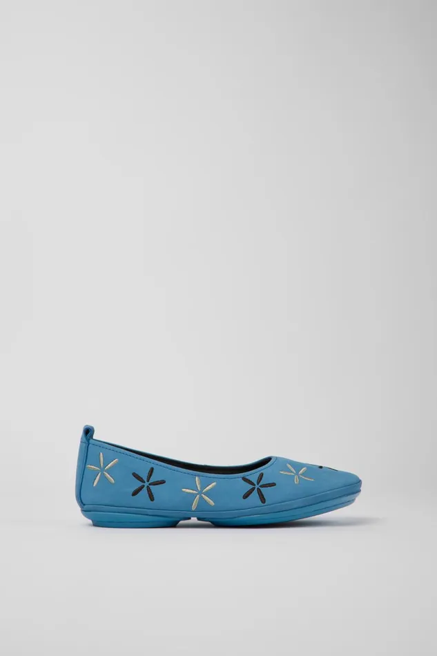Women Twins Blue Nubuck Ballerinas Camper Ballerinas Women Twins Blue Nubuck Ballerinas Camper Ballerinas