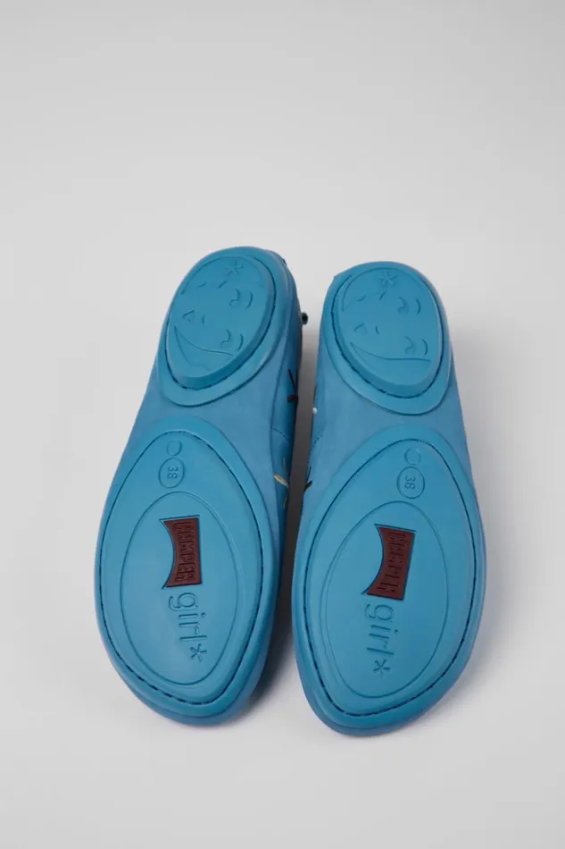 Women Twins Blue Nubuck Ballerinas Camper Ballerinas Women Twins Blue Nubuck Ballerinas Camper Ballerinas