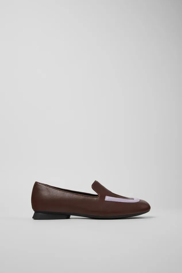 Women Twins Brown Leather Ballerinas Camper Formal Shoes Women Twins Brown Leather Ballerinas Camper Formal Shoes