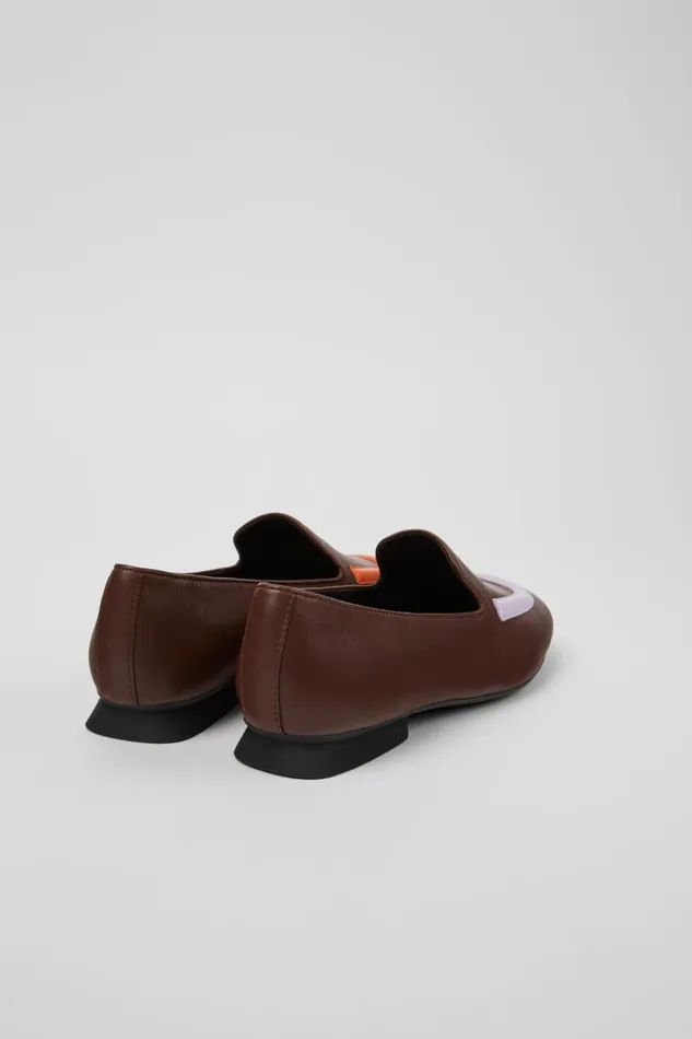 Women Twins Brown Leather Ballerinas Camper Formal Shoes Women Twins Brown Leather Ballerinas Camper Formal Shoes