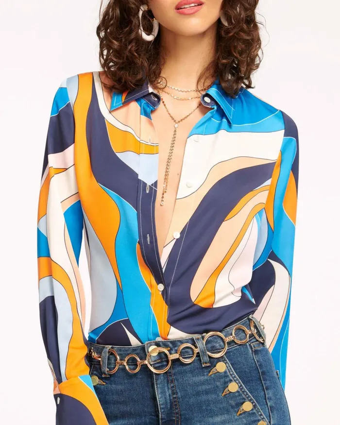 Women Victoria Button Down Blouse Black Ramy Brook Tops Women Victoria Button Down Blouse Black Ramy Brook Tops