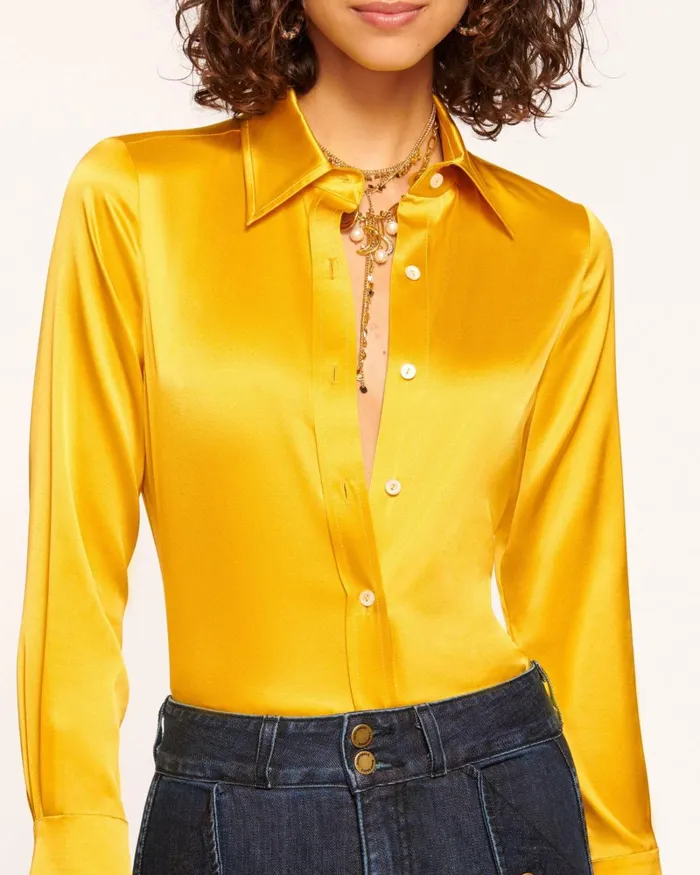 Women Victoria Button Down Blouse Sandstone Ramy Brook Tops Women Victoria Button Down Blouse Sandstone Ramy Brook Tops