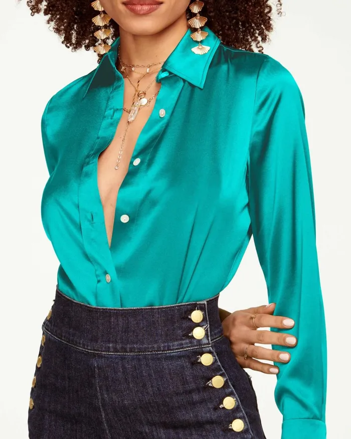 Women Victoria Button Down Blouse Sandstone Ramy Brook Tops Women Victoria Button Down Blouse Sandstone Ramy Brook Tops