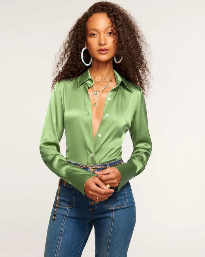 Women Victoria Button Down Blouse Sandstone Ramy Brook Tops Women Victoria Button Down Blouse Sandstone Ramy Brook Tops