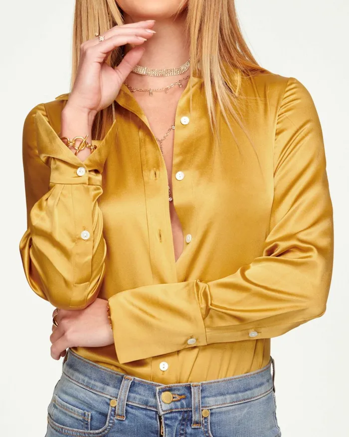 Women Victoria Button Down Blouse Sandstone Ramy Brook Tops Women Victoria Button Down Blouse Sandstone Ramy Brook Tops