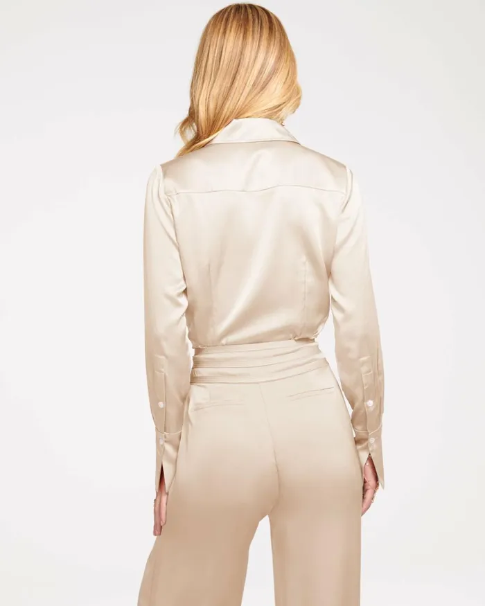 Women Victoria Button Down Blouse Sandstone Ramy Brook Tops Women Victoria Button Down Blouse Sandstone Ramy Brook Tops