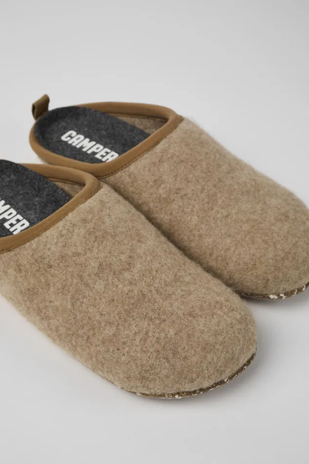 Women Wabi Brown Slippers Camper Non Leather Shoes
