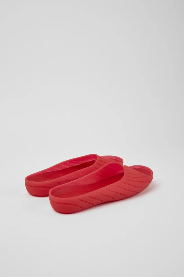 Women Wabi Red Monomaterial Sandals Camper Flat Shoes Women Wabi Red Monomaterial Sandals Camper Flat Shoes