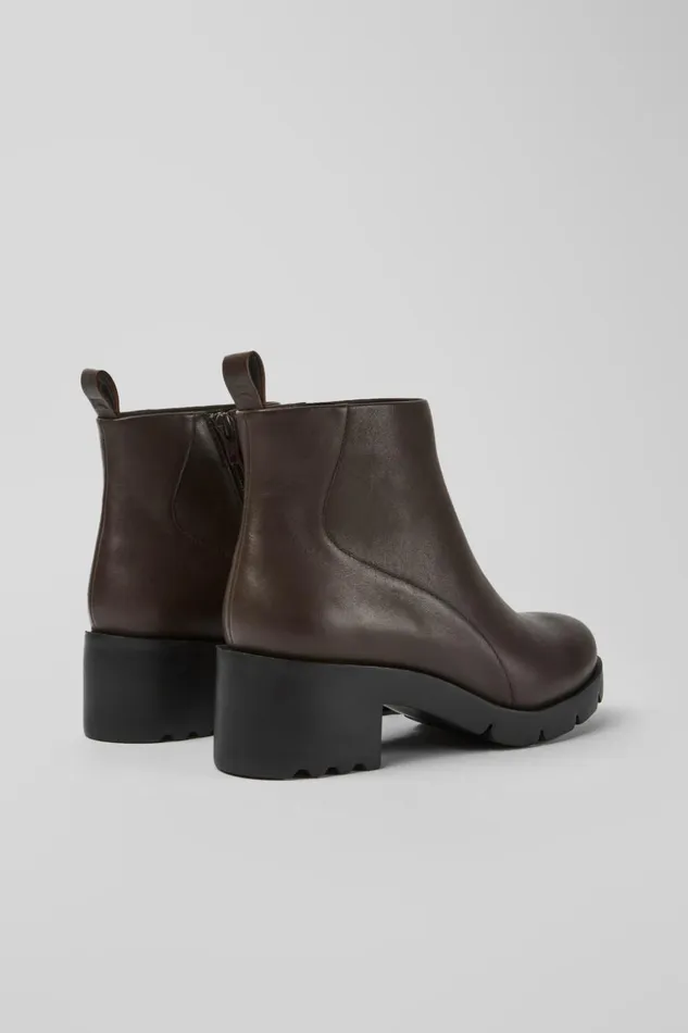 Women Wanda Dark Brown Zip Ankle Boot Camper Ankle Boots Women Wanda Dark Brown Zip Ankle Boot Camper Ankle Boots