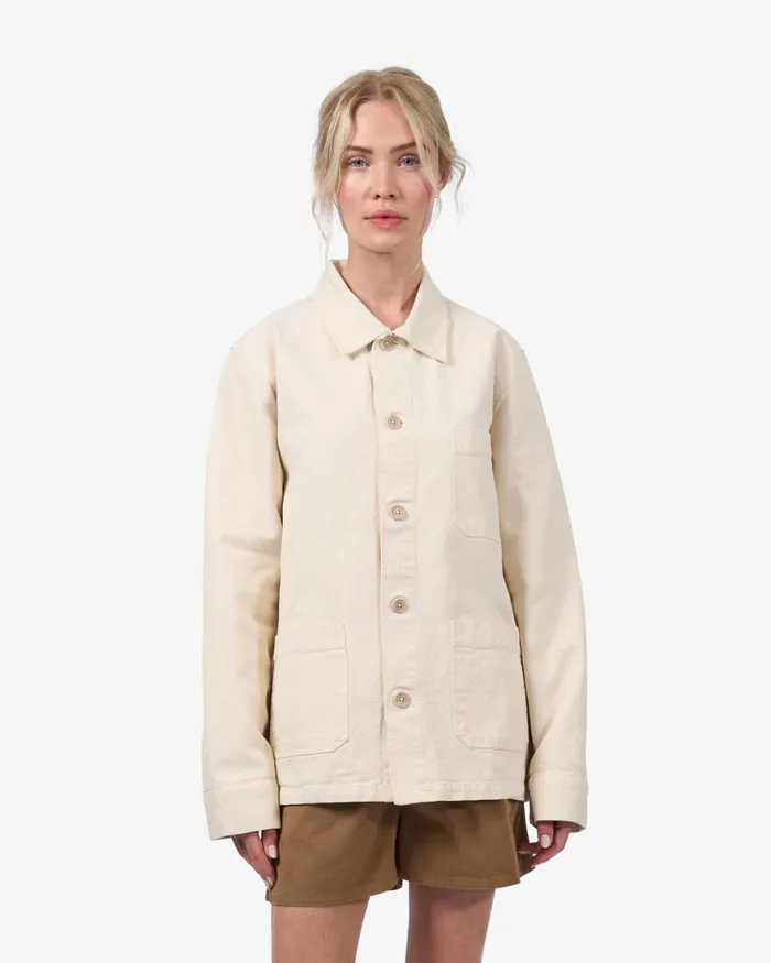 Women Workwear Jackets Colorful Standard Organic Workwear Jacket Ivory White