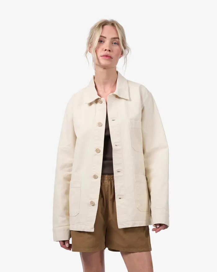 Women Workwear Jackets Colorful Standard Organic Workwear Jacket Ivory White