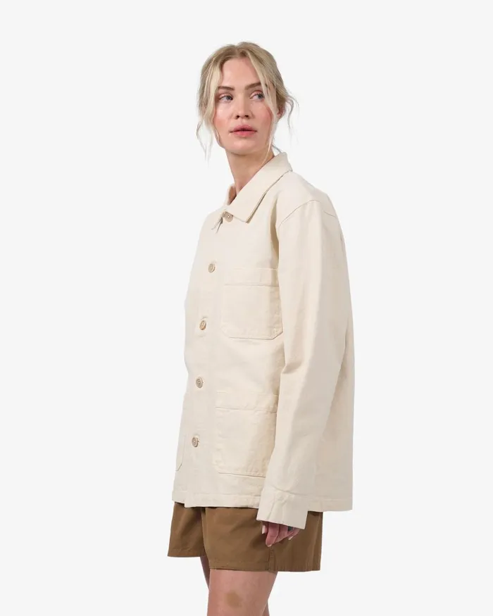 Women Workwear Jackets Colorful Standard Organic Workwear Jacket Ivory White