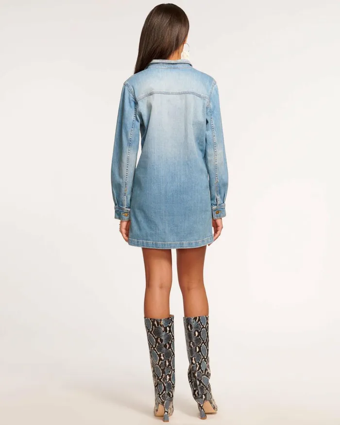 Women Wynter Denim Shirt Dress Light Wash Ramy Brook Dresses Women Wynter Denim Shirt Dress Light Wash Ramy Brook Dresses