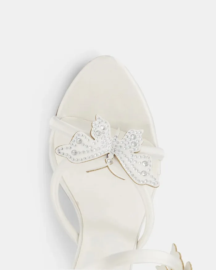 Women ZAISHA WHITE Open Toe Heels Party NOVO Shoes