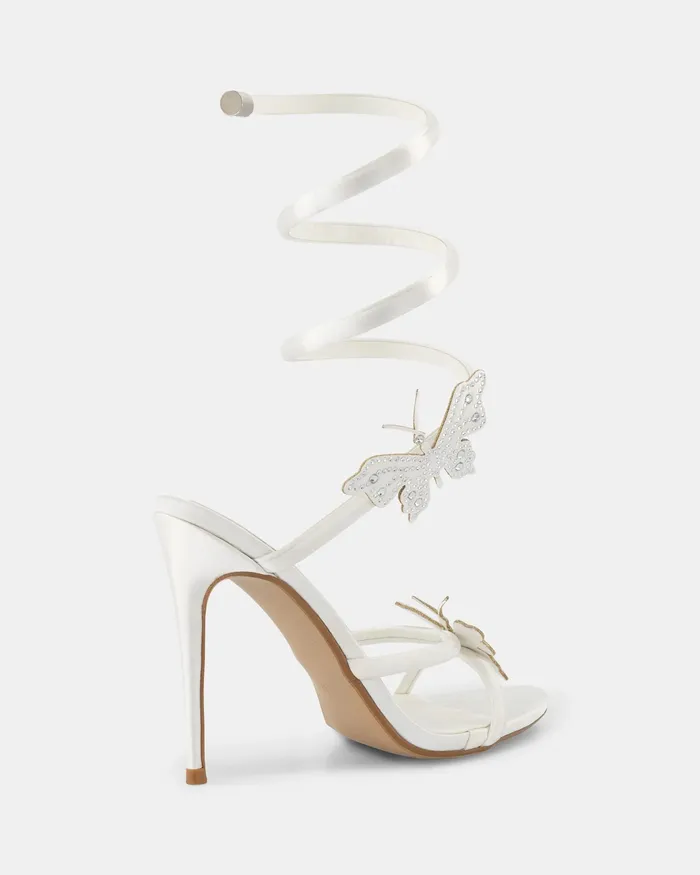 Women ZAISHA WHITE Open Toe Heels Party NOVO Shoes