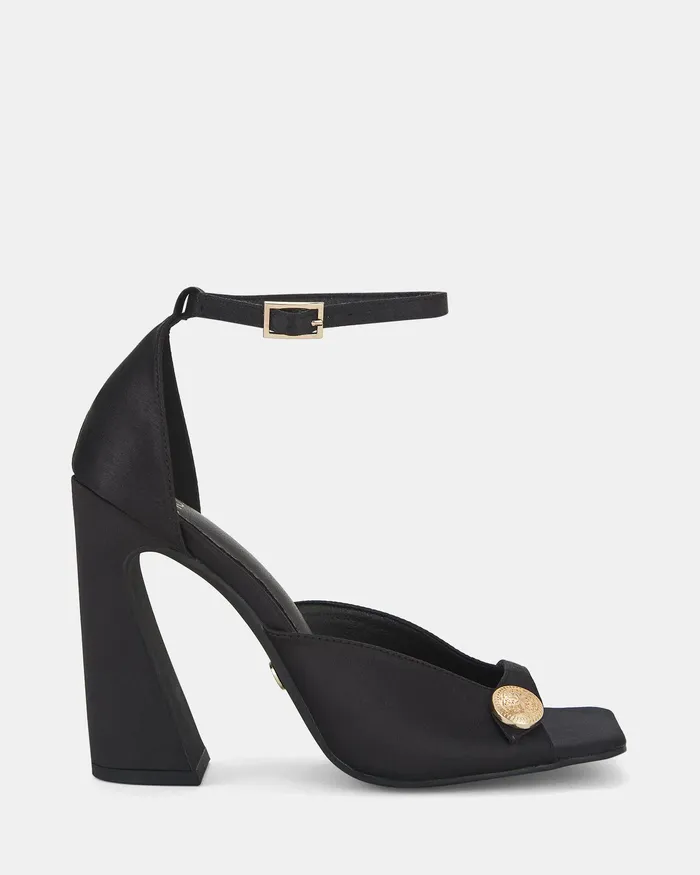Women ZALTANA BLACK Block Heels NOVO Shoes