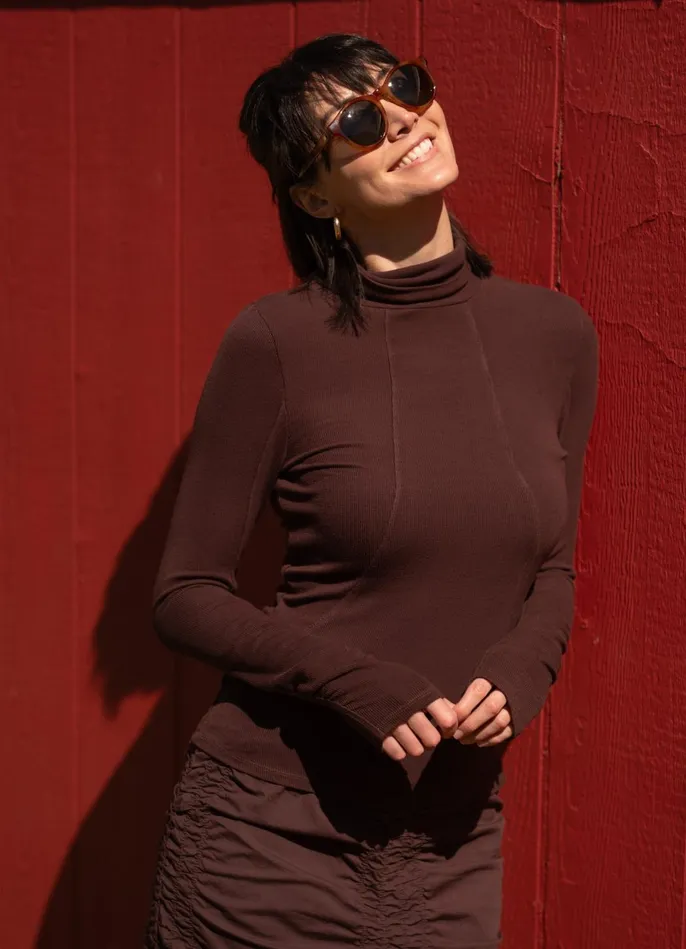 XCVI Rib Sorren Turtleneck Women Tees
