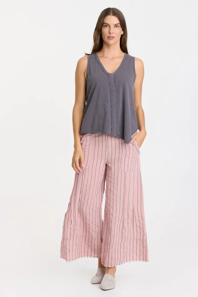 XCVI Striped Ace Pant Women Crops
